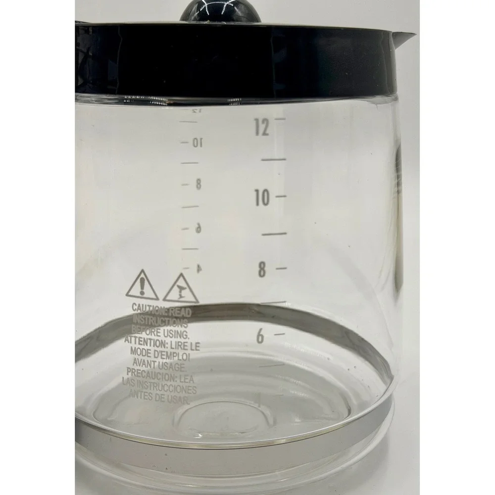 Hamilton Beach Carafe Glass Replacement Black Lid Handle 12 Cup 49983, 49976, +‎